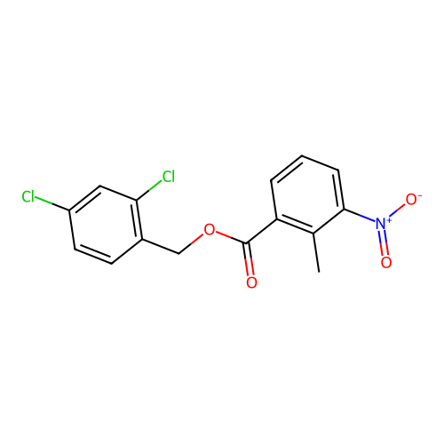 2,4-Dichlorobenzyl 2-methyl-3-nitrobenzoate structure