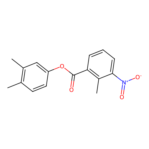 3,4-Dimethylphenyl 2-methyl-3-nitrobenzoate structure