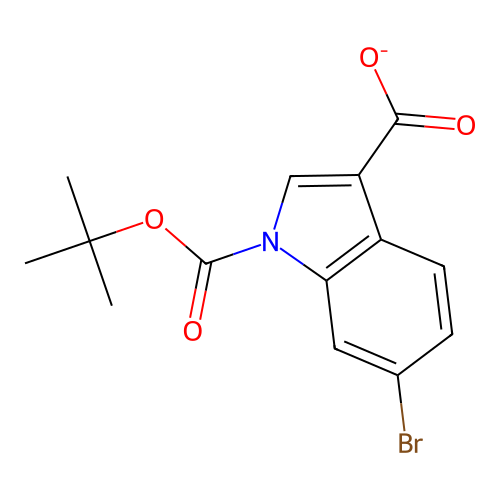 6-Bromo-1-(tert-butoxycarbonyl)-1H-indole-3-carboxylate structure