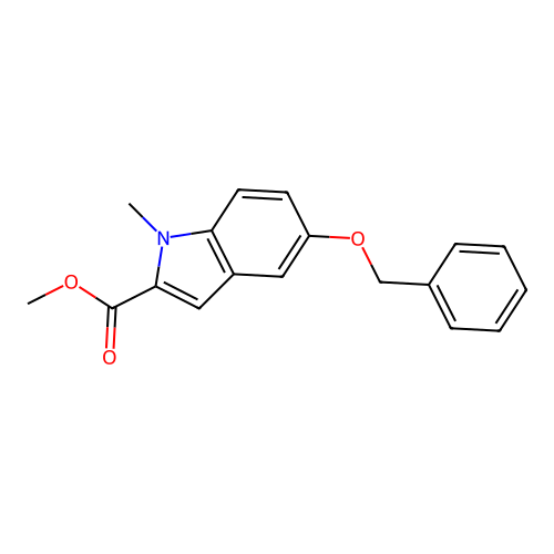 Methyl 1-methyl-5-phenylmethoxyindole-2-carboxylate structure