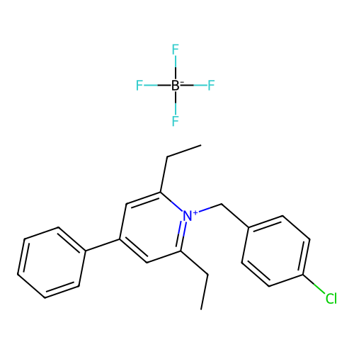 1-(4-Chlorobenzyl)-2,6-diethyl-4-phenylpyridinium tetrafluoroborate structure