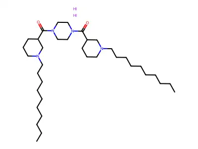 N,N'-Bis(1-decylnipecotoyl)piperazine structure