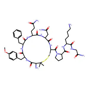 Vasopressin, 1-penicillamine-2-O-metyr-8-lys- structure