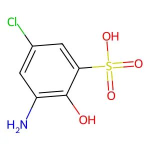 3-Amino-5-chloro-2-hydroxybenzenesulfonic acid structure