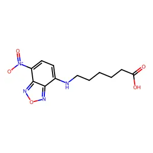 6-(N-(7-Nitrobenz-2-oxa-1,3-diazol-4-yl)amino)hexanoic acid structure