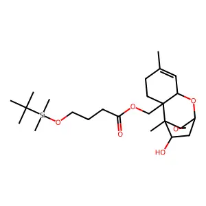 [(1S,2R,7R,9R,11R)-11-hydroxy-1,5-dimethylspiro[8-oxatricyclo[7.2.1.02,7]dodec-5-ene-12,2'-oxirane]-2-yl]methyl 4-[tert-butyl(dimethyl)silyl]oxybutanoate structure