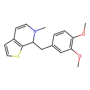 Thieno(2,3-c)pyridine, 7-((3,4-dimethoxyphenyl)methyl)-6,7-dihydro-6-methyl- structure