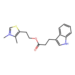 2-(3,4-Dimethylthiazolium)ethyl indole-3-propionate structure