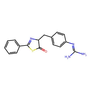 4-Guanidinophenylalanine-2-phenyl-5-thiazolone structure