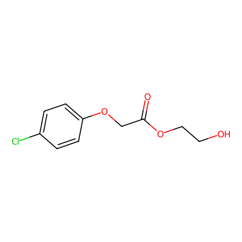 2-Hydroxyethyl (4-chlorophenoxy)acetate structure