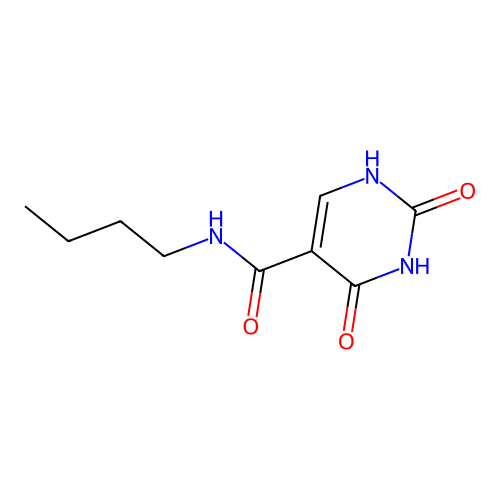 N-butyl-2,4-dioxo-1H-pyrimidine-5-carboxamide structure
