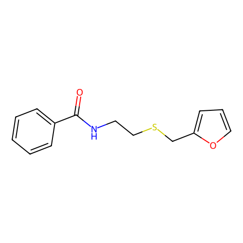 N-[2-(furan-2-ylmethylsulfanyl)ethyl]benzamide structure