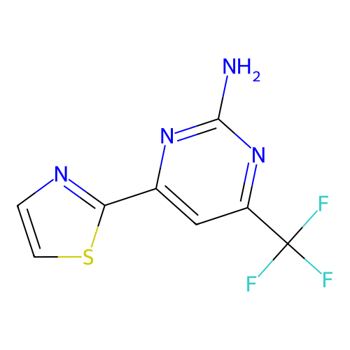2-Amino-6-(thiazol-2-yl)-4-(trifluoromethyl)pyrimidine structure