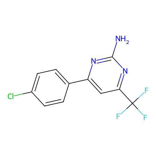 4-(4-Chlorophenyl)-6-(trifluoromethyl)pyrimidin-2-amine structure