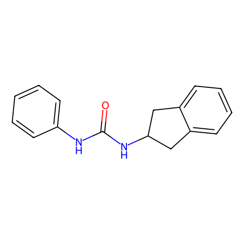 1-(2,3-dihydro-1H-inden-2-yl)-3-phenylurea structure