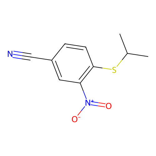 3-Nitro-4-propan-2-ylsulfanylbenzonitrile structure