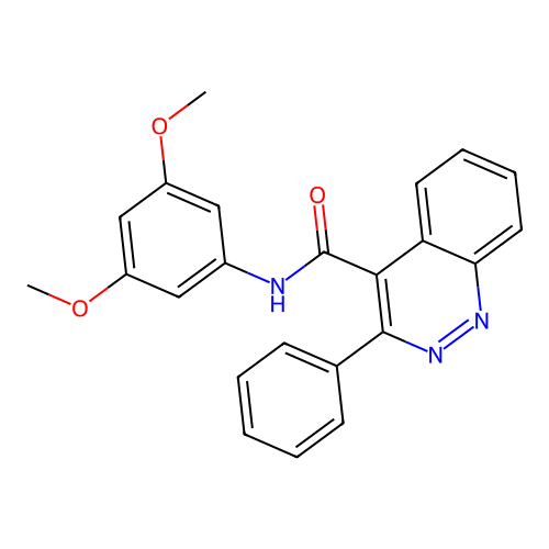 N-(3,5-dimethoxyphenyl)-3-phenylcinnoline-4-carboxamide structure