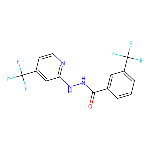 3-(Trifluoromethyl)-N'-[4-(trifluoromethyl)pyridin-2-yl]benzohydrazide structure