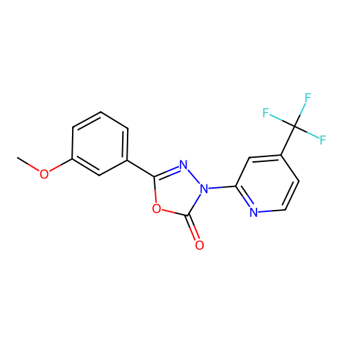5-(3-Methoxyphenyl)-3-[4-(trifluoromethyl)pyridin-2-yl]-1,3,4-oxadiazol-2-one structure