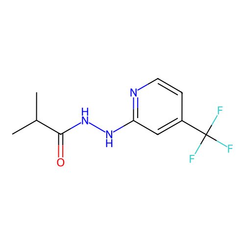 2-methyl-N'-[4-(trifluoromethyl)pyridin-2-yl]propanehydrazide structure
