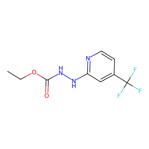 Ethyl 2-[4-(trifluoromethyl)pyridin-2-yl]hydrazine-1-carboxylate structure