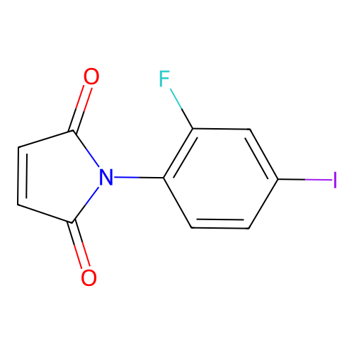 1-(2-fluoro-4-iodophenyl)-2,5-dihydro-1H-pyrrole-2,5-dione structure