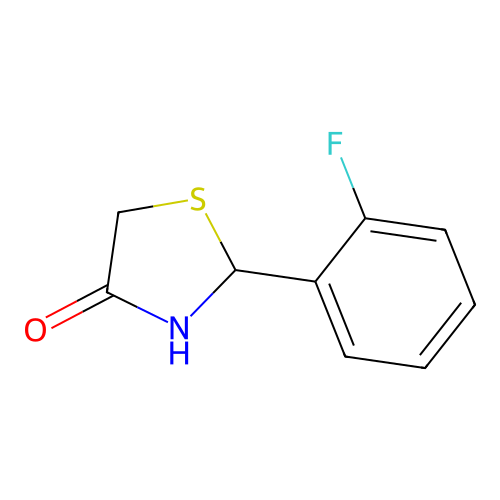 2-(2-Fluorophenyl)-1,3-thiazolan-4-one structure