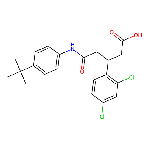 5-((4-(tert-Butyl)phenyl)amino)-3-(2,4-dichlorophenyl)-5-oxopentanoic acid structure