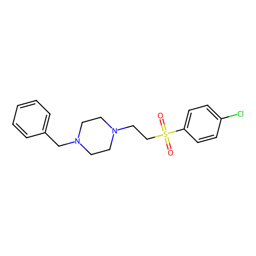 1-Benzyl-4-[2-(4-chlorophenyl)sulfonylethyl]piperazine structure
