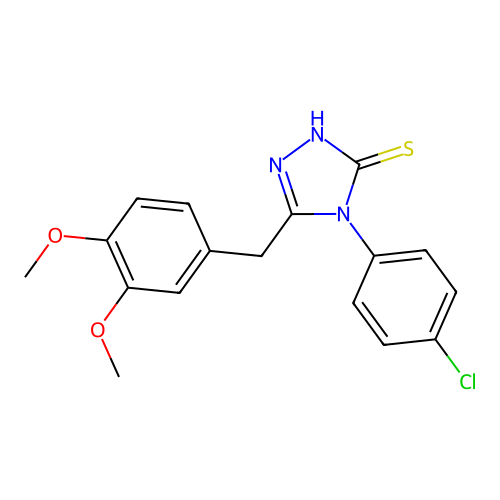 4-(4-Chlorophenyl)-5-(3,4-dimethoxybenzyl)-4H-1,2,4-triazole-3-thiol structure