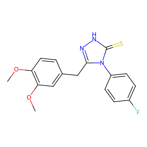 5-(3,4-Dimethoxybenzyl)-4-(4-fluorophenyl)-4H-1,2,4-triazole-3-thiol structure