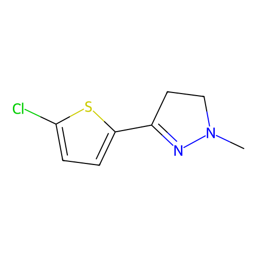 5-(5-Chlorothiophen-2-yl)-2-methyl-3,4-dihydropyrazole structure