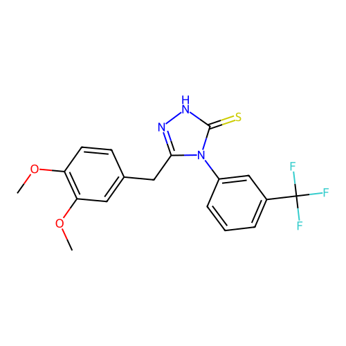 5-(3,4-Dimethoxybenzyl)-4-(3-(trifluoromethyl)phenyl)-4H-1,2,4-triazole-3-thiol structure