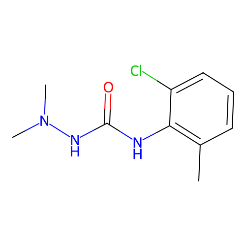 Hydrazinecarboxamide, N-(2-chloro-6-methylphenyl)-2,2-dimethyl- structure