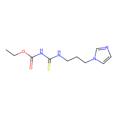 ethyl N-(3-imidazol-1-ylpropylcarbamothioyl)carbamate structure