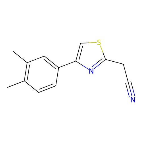 2-[4-(3,4-Dimethylphenyl)-1,3-thiazol-2-yl]acetonitrile structure