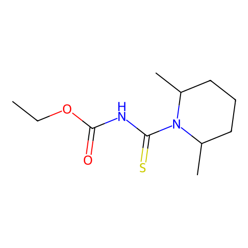 ethyl N-(2,6-dimethylpiperidine-1-carbothioyl)carbamate structure