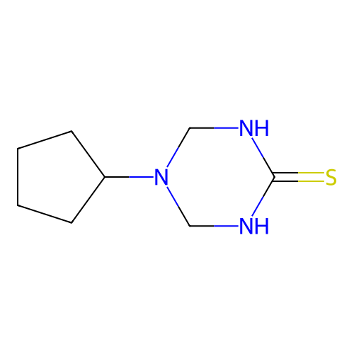 5-Cyclopentyl-1,3,5-triazinane-2-thione structure