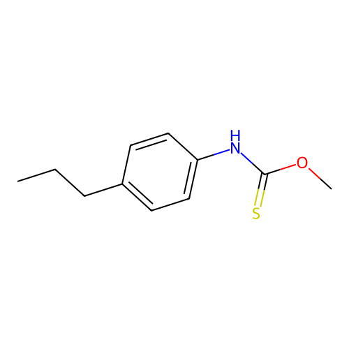 O-methyl N-(4-propylphenyl)carbamothioate structure