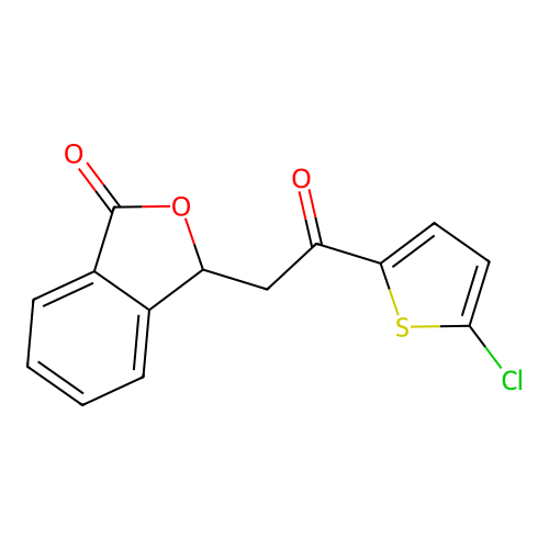 3-[2-(5-chloro-2-thienyl)-2-oxoethyl]-2-benzofuran-1(3H)-one structure
