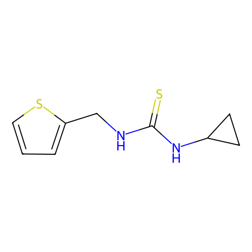 1-Cyclopropyl-3-(thiophen-2-ylmethyl)thiourea structure