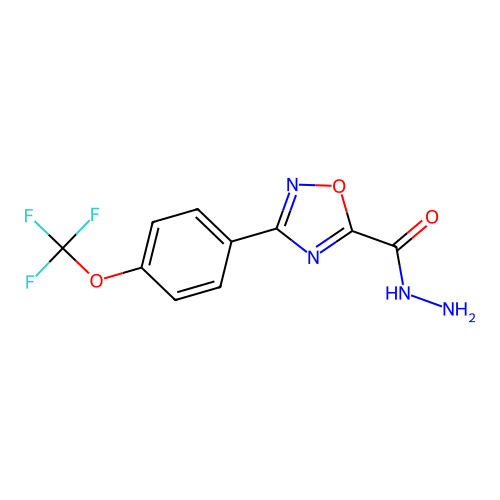 3-(4-(Trifluoromethoxy)phenyl)-1,2,4-oxadiazole-5-carbohydrazide structure