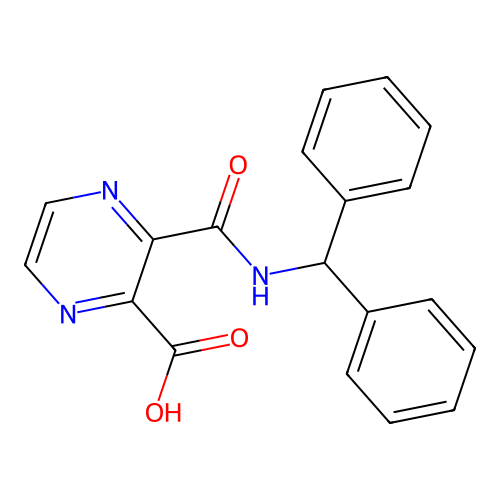 3-(Benzhydrylcarbamoyl)pyrazine-2-carboxylic acid structure