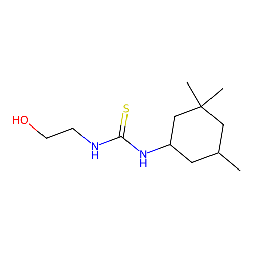 1-(2-Hydroxyethyl)-3-(3,3,5-trimethylcyclohexyl)thiourea structure