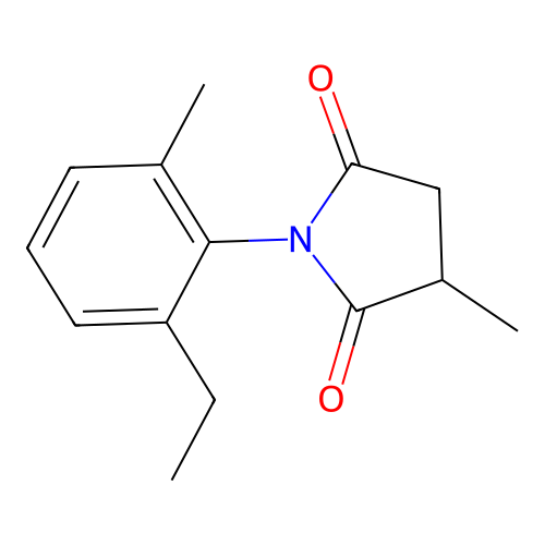 1-(2-Ethyl-6-methylphenyl)-3-methylpyrrolidine-2,5-dione structure
