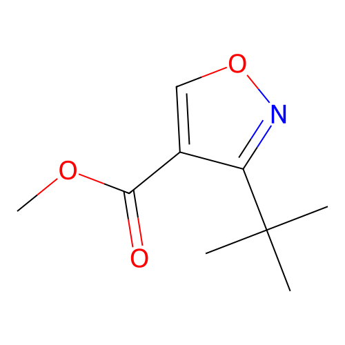 Methyl 3-tert-butylisoxazole-4-carboxylate structure