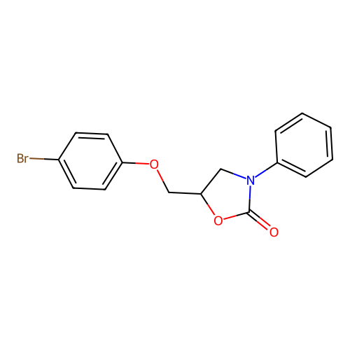 5-[(4-Bromophenoxy)methyl]-3-phenyl-1,3-oxazolan-2-one structure