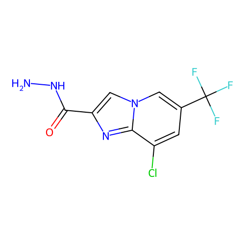 8-Chloro-6-(trifluoromethyl)imidazo[1,2-a]pyridine-2-carbohydrazide structure