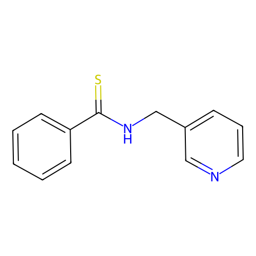 N-(pyridin-3-ylmethyl)benzenecarbothioamide structure