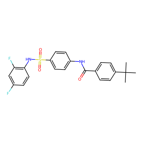 4-(tert-Butyl)-N-(4-(N-(2,4-difluorophenyl)sulfamoyl)phenyl)benzamide structure